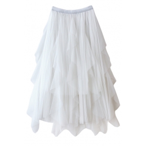 Long RUFFLE SKIRT Long Tutu - Womens Halloween Costumes